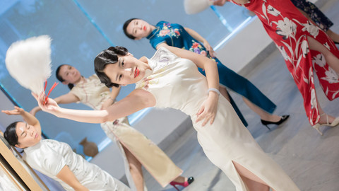 风情旗袍舞《女人花》分解教学 (直播回放)